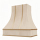 Wood Curved Hood with Brass Strapping Wood Curved Hood with Brass Strapping